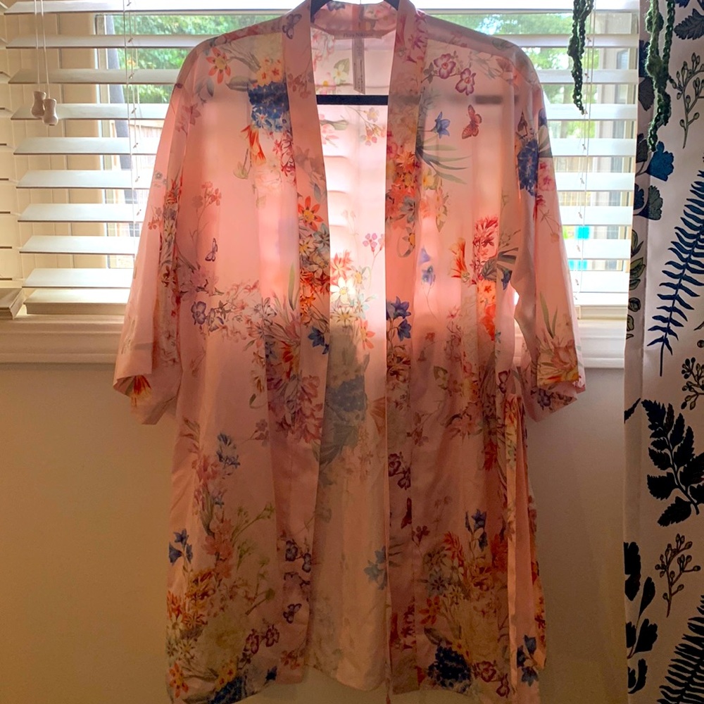 Women’s Silk Summer Floral Print Robe